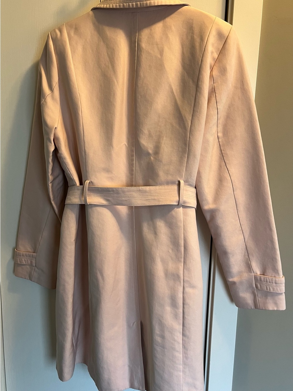 Women’s Light Pink Trench Coat with Belt XL
